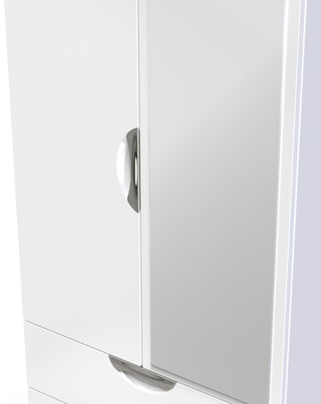 Haydn Ready Assembled 2 Door 2 Drawer Mirrored Wardrobe - Kids