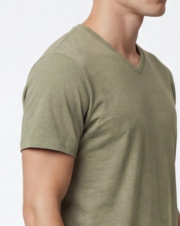 5 Pack V Neck T-Shirts Long - Marl