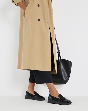 Claire Low Wedge Contrast Loafers - Wide Fit (E)