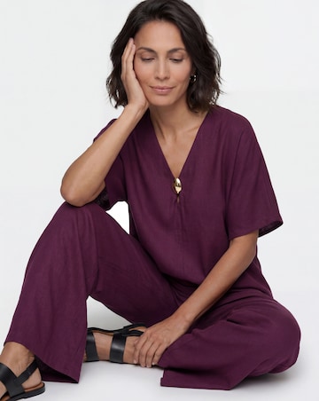 Linen Mix Metal Trim Tunic