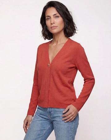 V Neck Statement Button Cardigan
