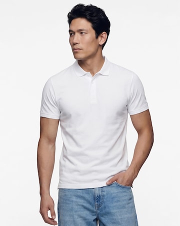 Pure Cotton Pique Polo-White