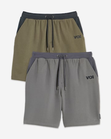 Voi 2 Pack Contrast Pocket Sweat Short