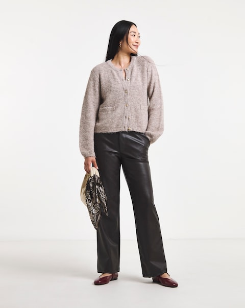 Object Liva Mid Waisted Wide Leg Trouser