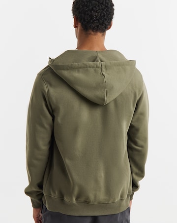 Full Zip Hooded Sweat- Khaki