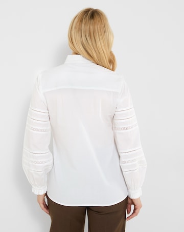 Joe Browns Florence Frill Collared Blouse With Balloon Sleeve