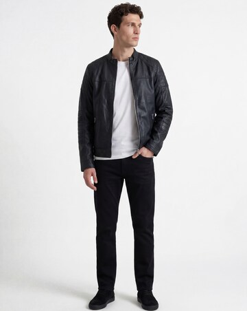 Black Leather Racer Jacket