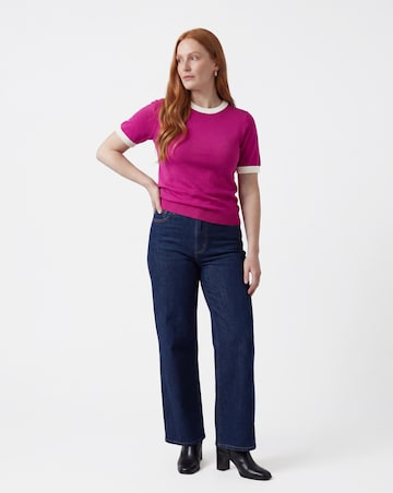 Contrast Tipping Knitted T-shirt