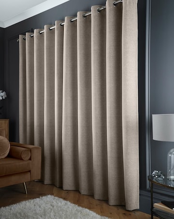 Curtina Velvet Chenille Dimout Eyelet Curtains
