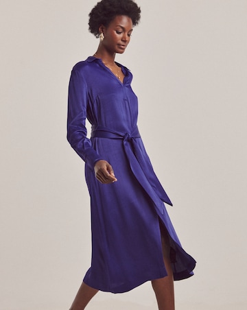 Anthology Satin Shirt Dress