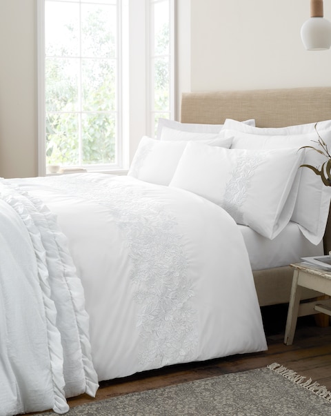 Bianca Embroidery Floral Duvet Cover Set