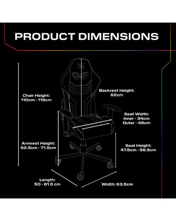 X Rocker Agility Compact PC Gaming Chair for Juniors with Neo Motion SYNC - RGB
