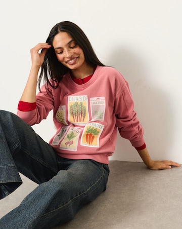 FatFace Alex Seed Graphic Crew Neck Top