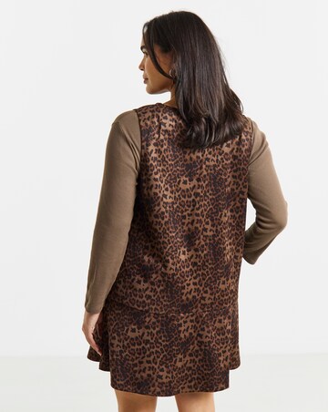 Simply Be Leopard Suedette Flippy Mini Dress
