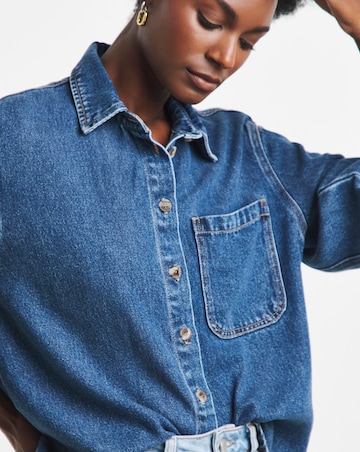 Object Rosie Denim Tie Shirt