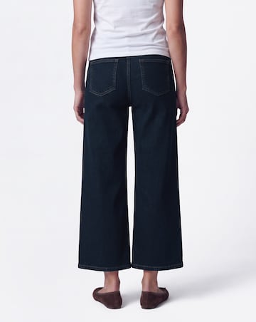24/7 Dark Blue Wide Crop Jeans