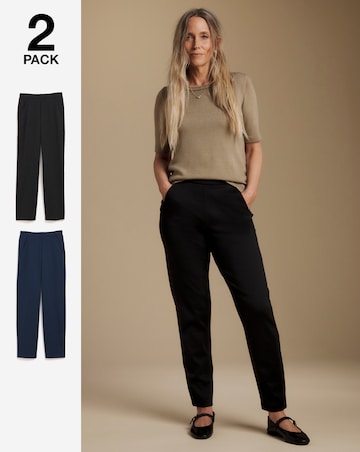 Slimma 2 Pack Pull On Tapered Trousers Short