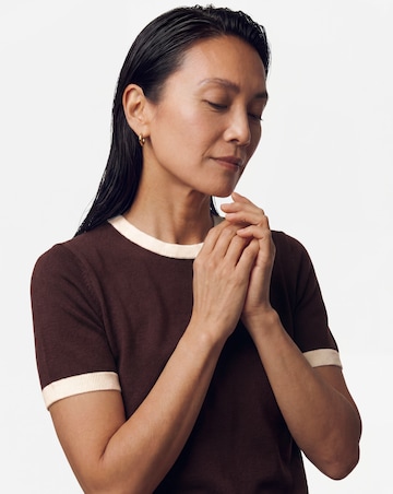 Contrast Tipping Knitted T-shirt