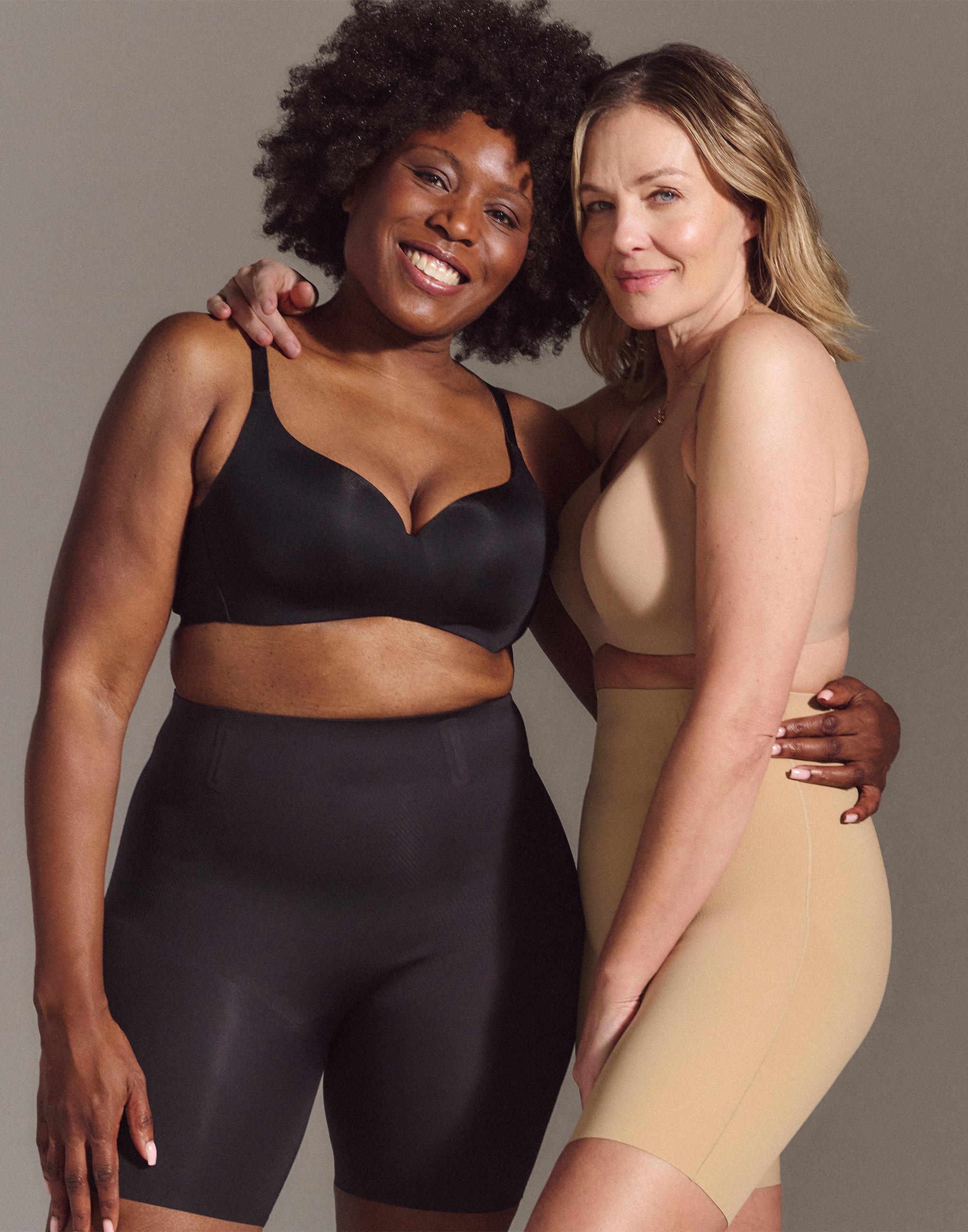 Two ladies wearing shapewear