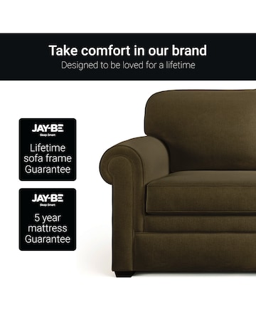 Jay-Be Heritage Cosy Chenille 2 Seater Sofa Bed with E-Pocket Mattress