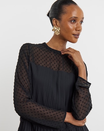 Joanna Hope Tiered Shift Dress With Lace Trim