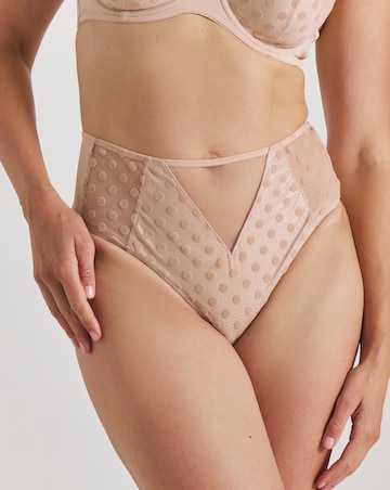 Pretty Secrets (2 Pack) Hannah Spot Full Brief Knickers Black/Almond