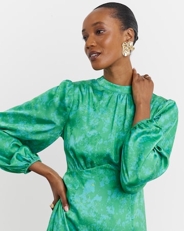 Joanna Hope Satin Jacquard Midi Dress