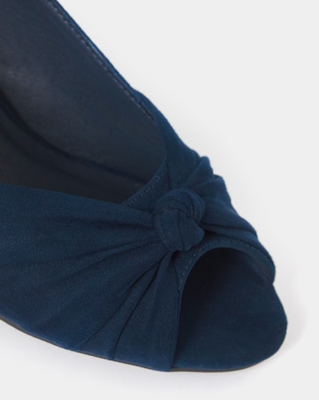 Daisy Knotted Peep Toe Heels - Wide Fit (E)