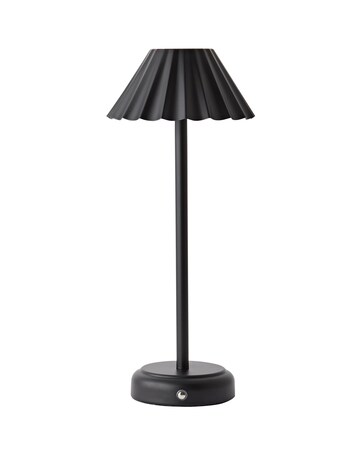ValueLights Avery Black Rechargeable LED Portable Table Lamp