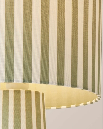 ValueLights Thorley Stripe Fabric Table Lamp