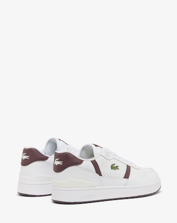 Lacoste T-Clip Trainers - White/Burgundy