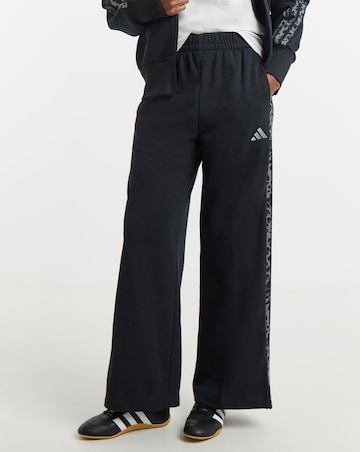 adidas 3 Stripe Leopard Print Wide Leg Pant