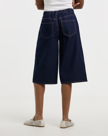 Indigo Long Denim Shorts