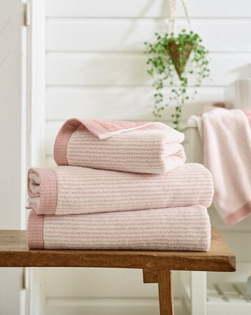 The Lyndon Company Willow Weave Striped 100% Cotton Towel