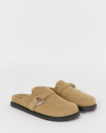Penny Flat Buckle Mule Shoes - Extra Wide Fit (EEE)