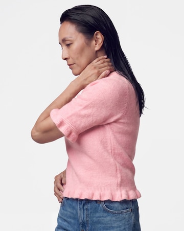 Frill Knit Short Sleeve Jumper