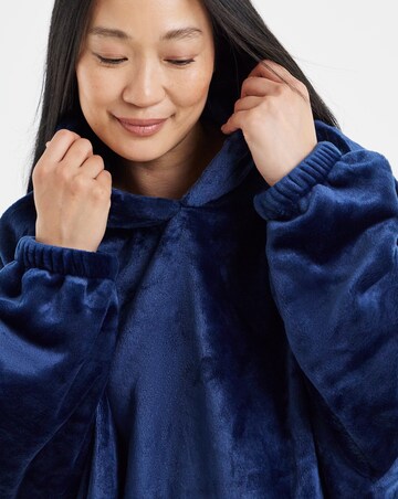 Pretty Secrets Plush Fleece Oversized Hooded Lounge Dress With Elasticated Cuffs
