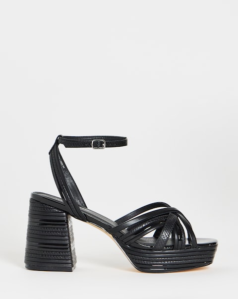 Patsy Feature Heel Sandals - Wide E Fit (E)