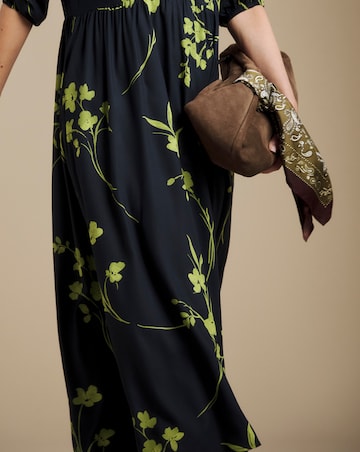 Julipa Navy Printed Midi Dress