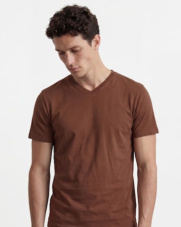 Pure Cotton V Neck T-Shirt Long