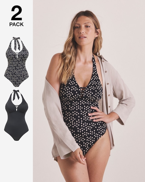 Value 2 Pack Halterneck Swimsuits
