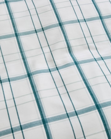Painted Check Cotton Blend Reversible Duvet Cover Set