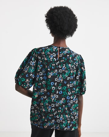 Floral Print Puff Sleeve Top