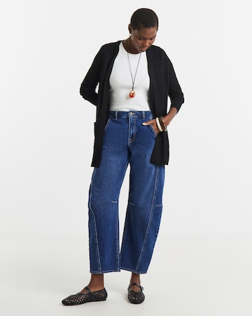Black Longline Edge to Edge Cardigan
