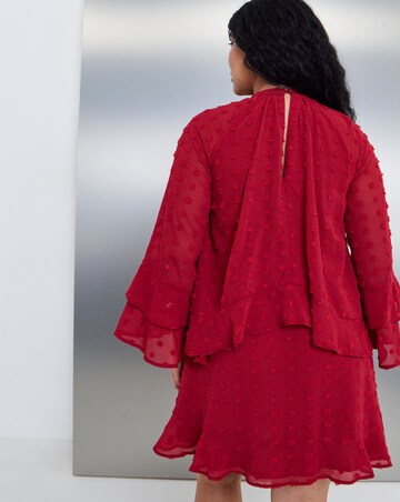 Simply Be Red Frill Skater Dress