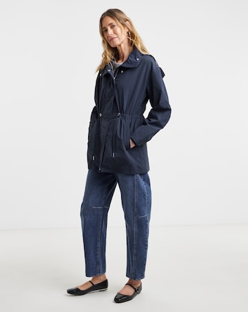 Navy Hooded Parka Jacket