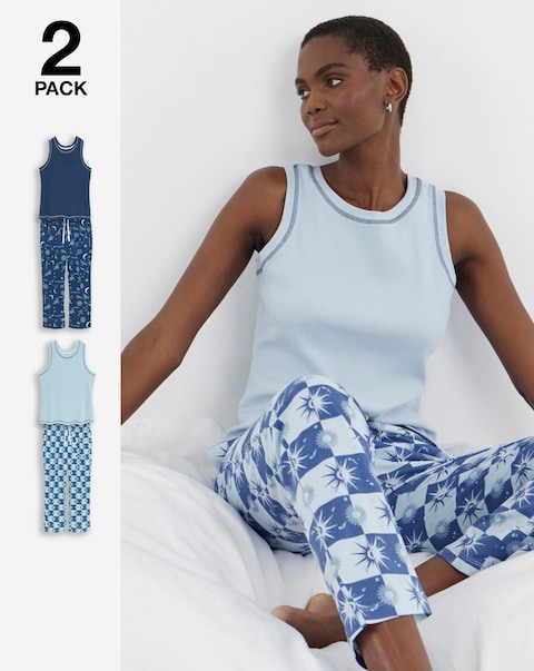 Pretty Secrets (2 Pack) Pyjama Sets Celestial/Blue