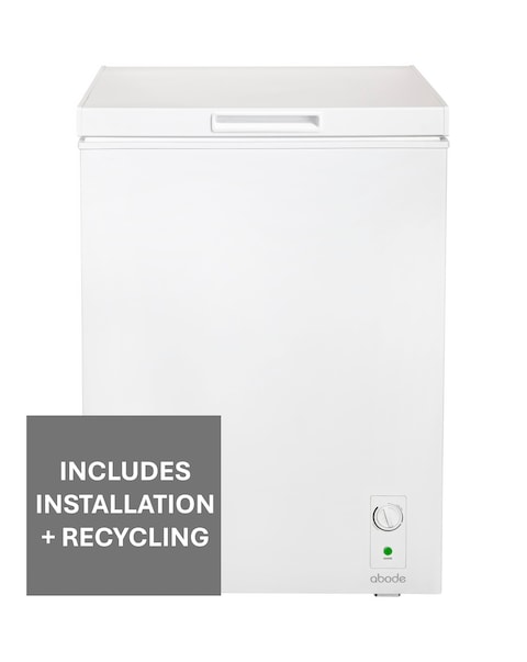 Abode A142CF0E1W Chest Freezer 142L White + Install