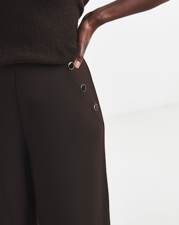 JDY Button Jersey Trouser Chocolate