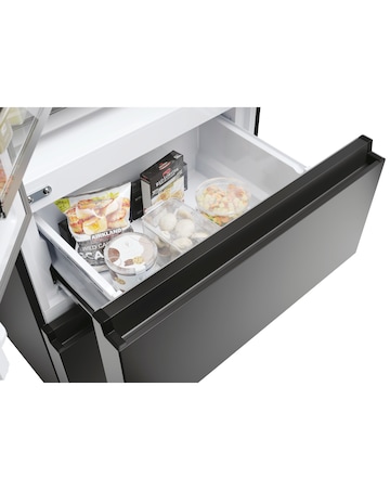 Haier HFR5719ENPB 70 FD Plain Door Refrigerator Black + Install